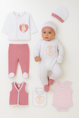 Cotton 8-piece baby clothing set with bear design – newborn gift set 0–3 months