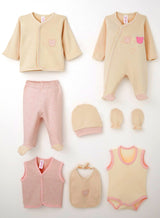 Bear design 8-piece newborn clothing set – 100% cotton, 0-3 months