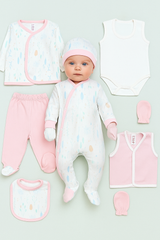 Newborn 8-Piece Clothing Set – 100% Cotton 0-3 months
