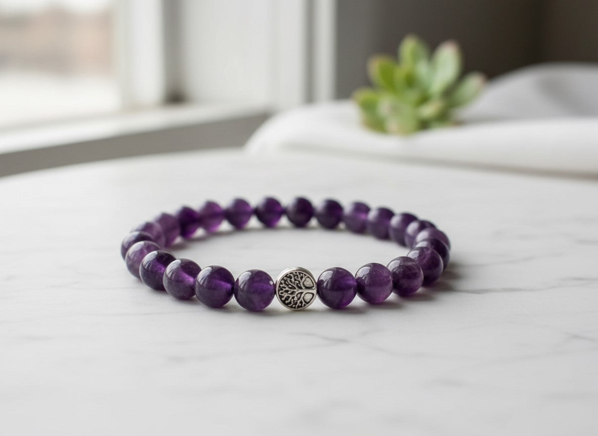 Amethyst Stone Bracelet | Natural Charm Jewelry