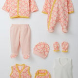 Colorful 8-piece cotton baby clothing set for newborns – made in Turkey