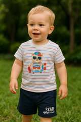 Boys Cotton Top & Shorts Set