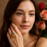 925 Sterling Silver Bumblebee Jasper Ring