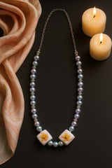 One-of-a-Kind Murano Glass & Mother of Pearl Necklace