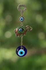 Elephant Evil Eye Wall Hanging| Glass & Metal Elephant