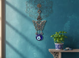 Butterfly Evil Eye Wall Hanging | Glass & Metal Butterfly