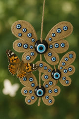 Evil Eye Wall Decor |Straw Butterflies