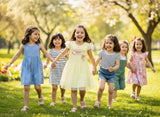 Sunny Day Girls Cotton Dress in yellow