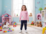 Toddler Girls adorable Cat design Top & Pants Set