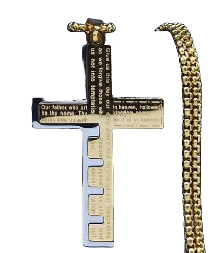 Men’s Cross Pendant Necklace Stainless Steel
