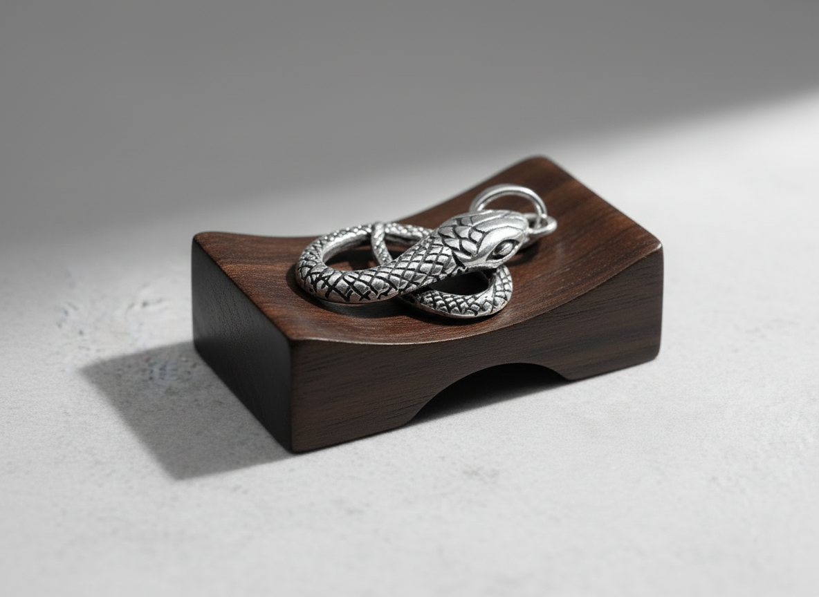 925 sterling silver snake pendant & Transformation (no chain)