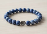 Sodalite Natural Stone Bracelet | Elastic Charm Jewelry
