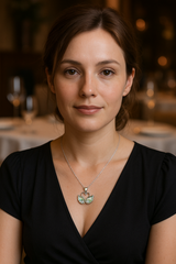 Sterling Silver Abalone Shell two swans Pendant