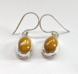 sterling silver earrings with amber stones