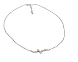 sterling silver necklace with zirons