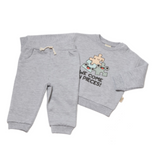 100% organic cotton baby top and pants set with puzzle design – made in Turkey