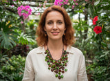 Handmade fair trade Tagua Necklace and earrings set, eco-friendly jewelry from Ecuador