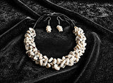Tagua fair trade necklace and earrings set