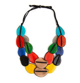 Belle Tagua Nut Necklace| Multicolor Handmade