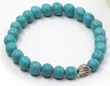Turquoise Natural Stone Bracelet | Elastic Charm Jewelry
