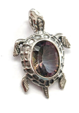 sterling silver pendant with amethysts stone