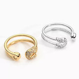 Zircon Double Band Open Ring For you 