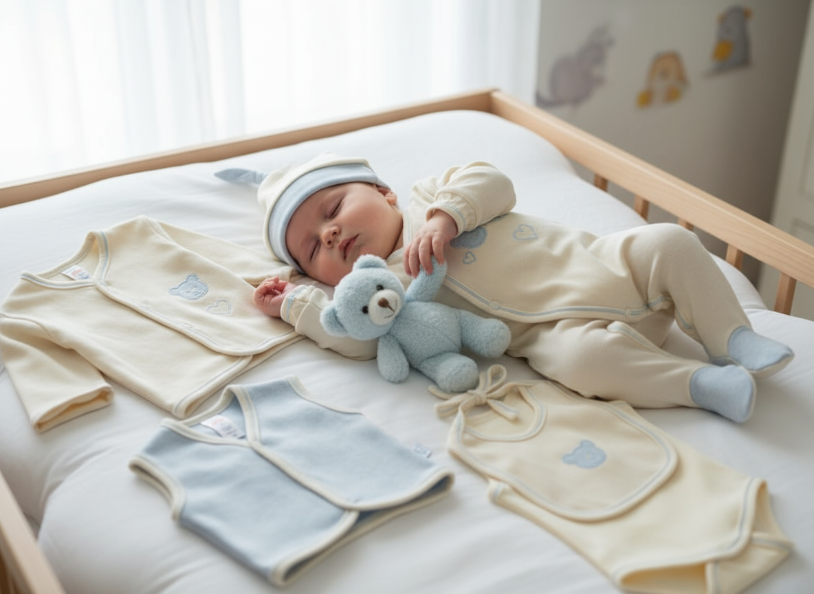 8-Piece Cotton Bear Baby Set 0–3M