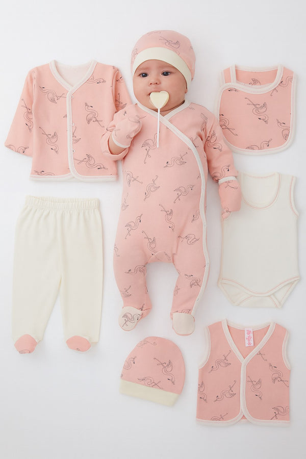 8-Piece Cotton Swan Baby Set Neutral Newborn Essentials