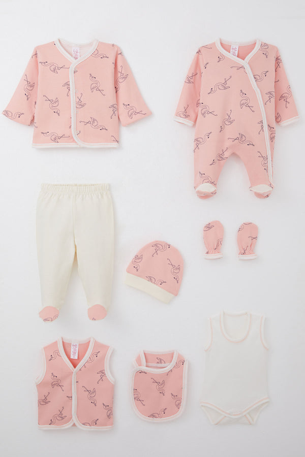 8-Piece Cotton Swan Baby Set Neutral Newborn Essentials