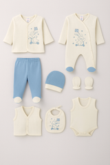 8-Piece Rabbit Scooter Baby Set-100% Cotton