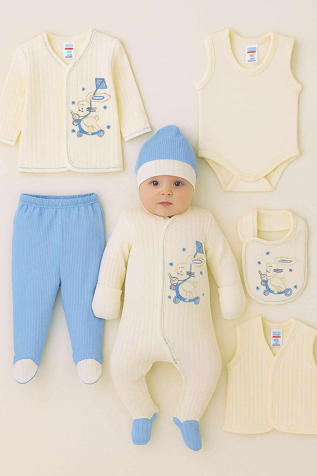8-Piece Rabbit Scooter Baby Set