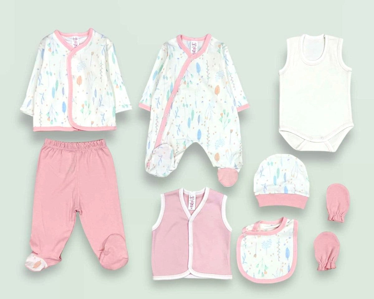 Newborn 8-Piece Clothing Set – 100% Cotton 0-3 months

