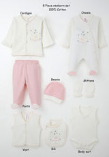 8-Piece Baby Clothing Set Swan design– 100% Cotton