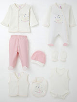 8-Piece Baby Clothing Set Swan design– 100% Cotton