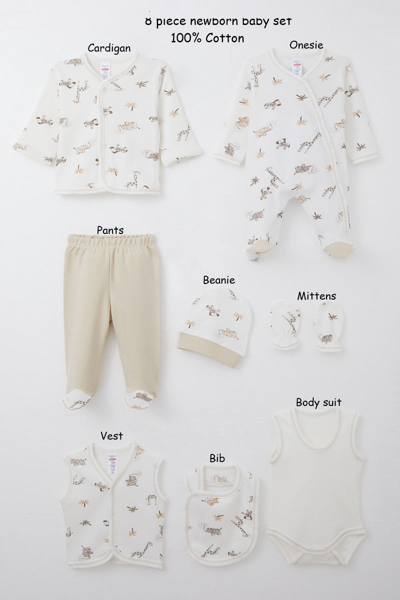 8-Piece Animals Newborn Set