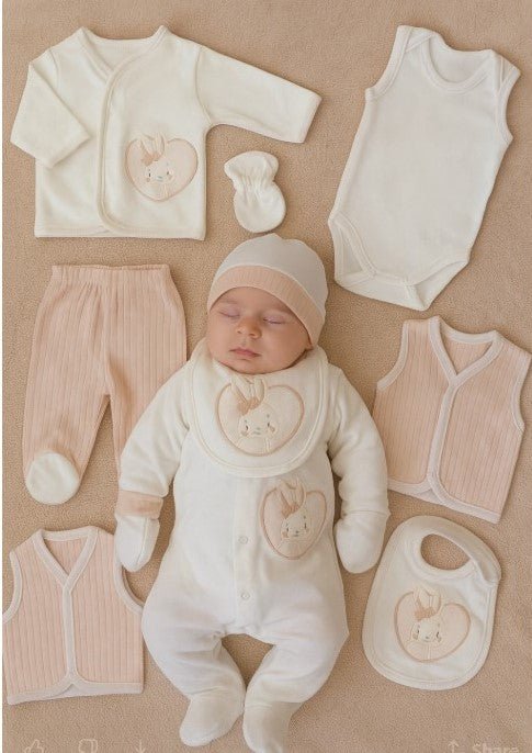  8-Piece Baby Clothing Set – 100% Cotton | Made in Turkey