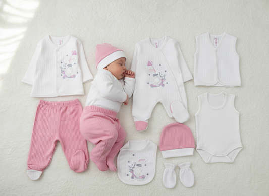 8-Piece Rabbit Scooter Baby Set-for girls