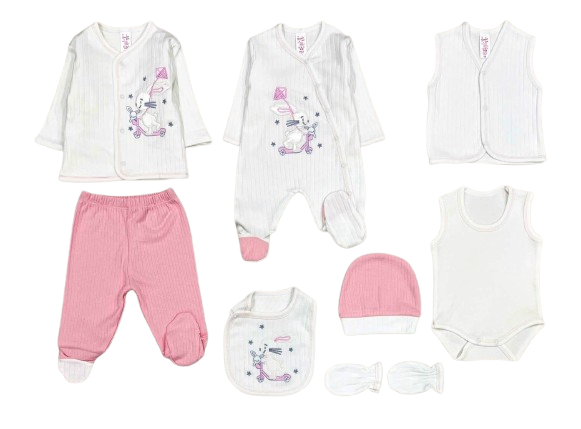  8-Piece Rabbit Scooter Baby Set-for girls