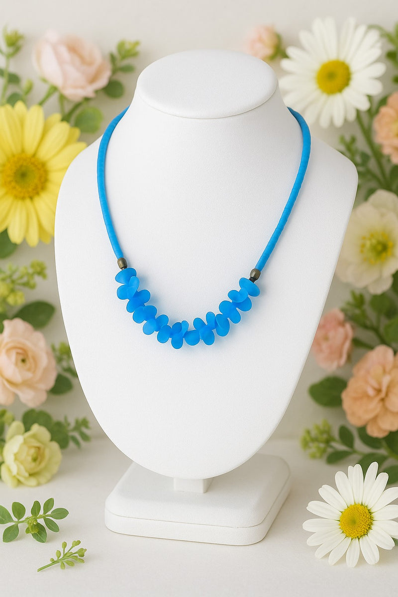 African Handmade Necklace – Swarovski Beads & Recycled Glass