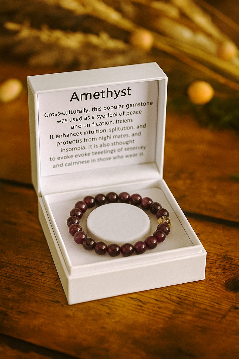 Amethyst Stone Bracelet | Natural Charm Jewelry