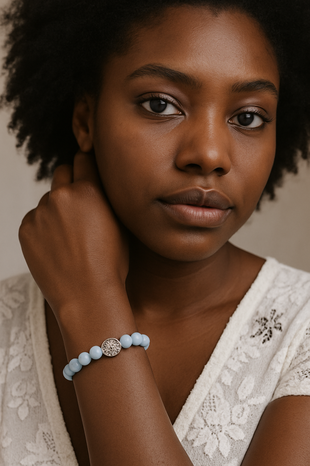 Aquamarine Crystal Bracelet