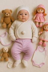8-piece newborn cotton baby clothing set – 0 to 3 months – made in Turkey

