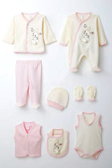 8-piece newborn baby clothing set – vibrant cotton outfit for 0–3 months – made in Turkey

