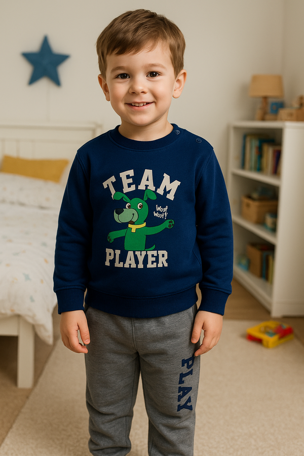 Boys dinosaur top and pants set – cotton elastane outfit – made in Turkey

