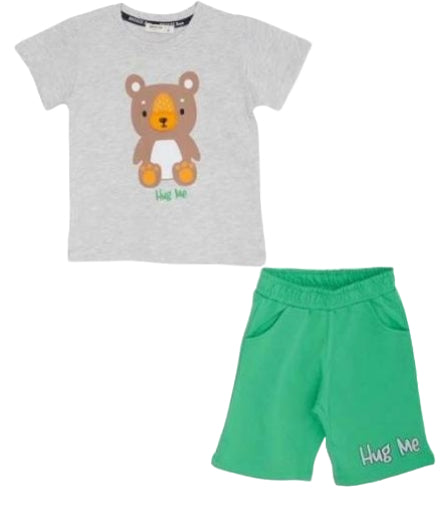Boys cotton top and shorts set – durable toddler outfit ages 1.5 to 5 years – made in Turkey – boys summer clothes

