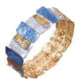 Blue & Gold Statement Bracelet