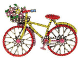 Colorful Bicycle Brooch | Whimsical Cycling Jewelry Accessory
