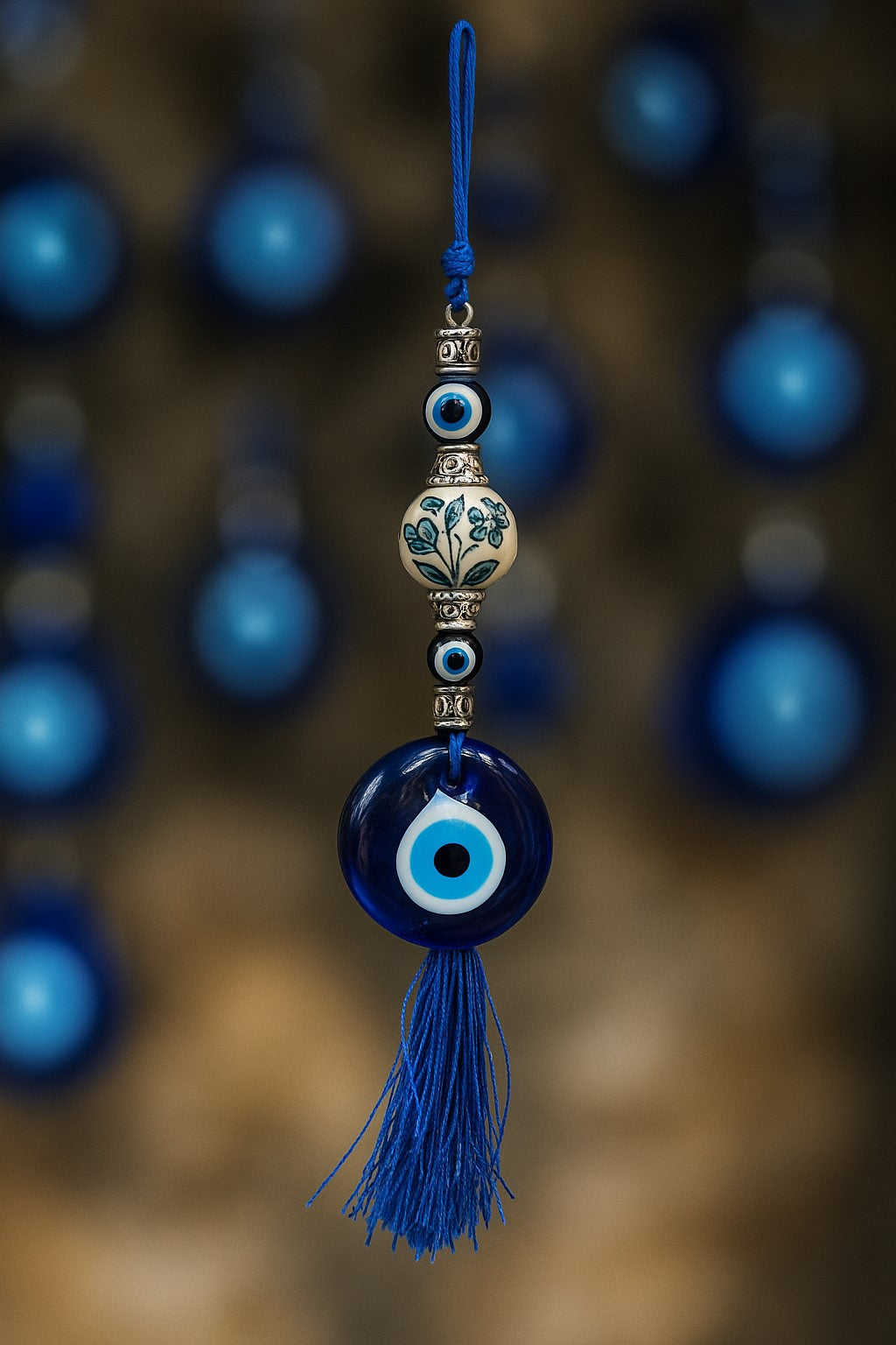 Evil Eye Ceramic Ball Wall Hanging| Handmade in Turkey