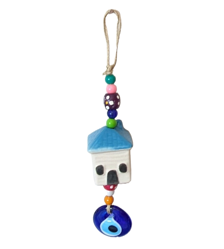 Evil Eye Ceramic Wall Hanging| Blue House Design