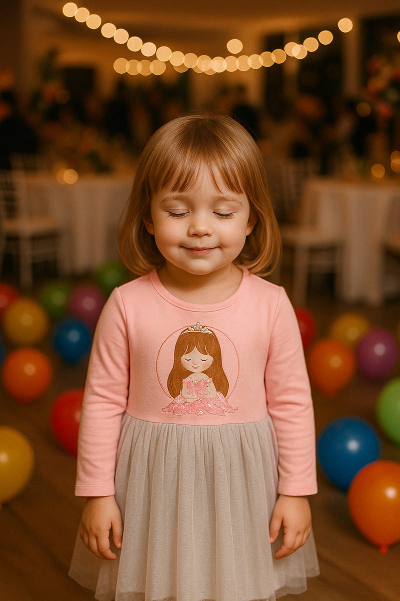 Girls sparkle dress made of cotton with Lycra – ages 1.5 to 5 years

